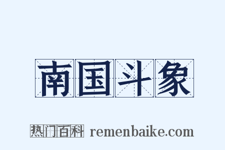 南国斗象是什么意思的图片